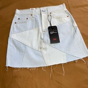 Levi’s high rise deconstructed skirt